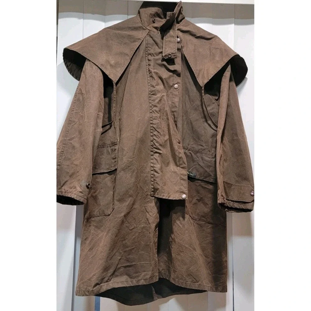 The Australian Coat Company Aussie Riding Jacket Oilskin Canvas Coated Men's Med
